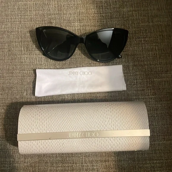 Jimmy Choo Elegant Black and Gold Rym Sunglasses - Picture 2 of 6